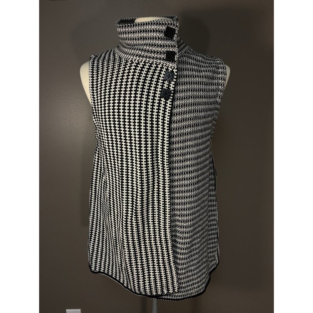 NWT Multiples Women's Large Open Sleeves Cardigan Missy Manhattan Black/white